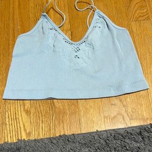 light blue tank top